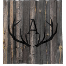 Rustieke donkere houten gewei monogram
