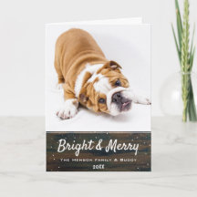 Rustieke donkere houten kerst hond foto vakantieka