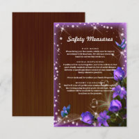 Rustieke donkere houten paarse bloem veiligheidsma