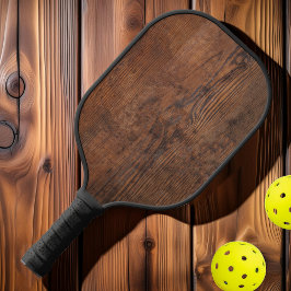 Rustieke donkere notenhouten hout pickleball paddle