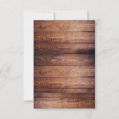 Rustieke donkere schuur houten foto Dank u bruilof Bedankkaart (Achterkant)