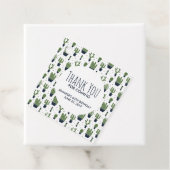 Rustieke Donkergroene cactus woestijnpatroon Verja Bedankjes Labels (In situ)