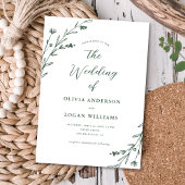 Rustieke Donkergroene Wildflower Boho Wedding Kaart