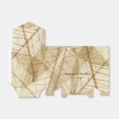 Rustieke doorzichtige crèmewitte kantbladeren Brui Bedankdoosjes (Uitgevouwen)