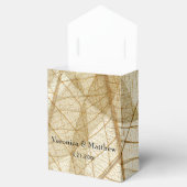 Rustieke doorzichtige crèmewitte kantbladeren Brui Bedankdoosjes (Geopend)