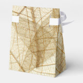 Rustieke doorzichtige crèmewitte kantbladeren Brui Bedankdoosjes (Achterkant)