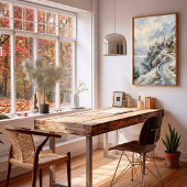 Rustieke dorpslandschap canvas kunst poster
