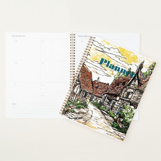 Rustieke dorpsplanner - Countryside Art Design Planner (Display)