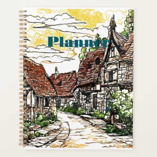 Rustieke dorpsplanner - Countryside Art Design Planner (Voorkant)