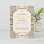  rustieke doucheuitnodiging, Baby of bruids Kaart (Staand voorkant)