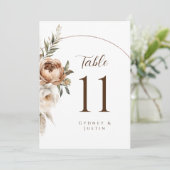 Rustieke Dread Floral Pampas Tafelnummers (Staand voorkant)