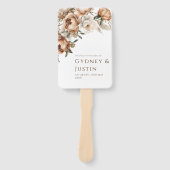 Rustieke Dread Floral Pampas Wedding Programma's Handwaaier (Voorkant)