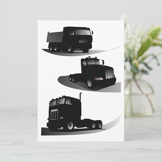 Rustieke Drie Zwarte Trucks  Truck Design Kaart