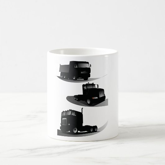 Rustieke Drie Zwarte Trucks  Truck Design Koffiemok