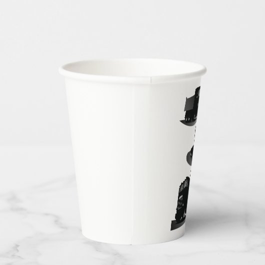 Rustieke Drie Zwarte Trucks  Truck Design Papieren Bekers (Rechts)