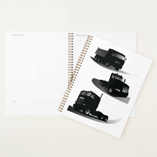 Rustieke Drie Zwarte Trucks Truck Design Planner (Display)