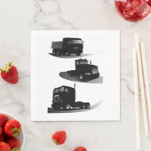 Rustieke Drie Zwarte Trucks  Truck Design Servet (Insitu)