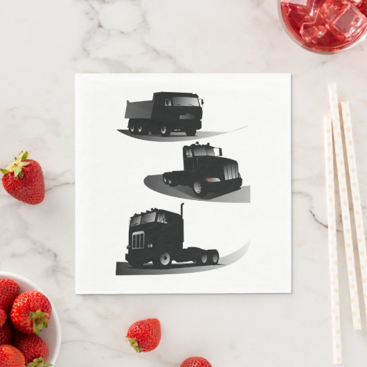 Rustieke Drie Zwarte Trucks  Truck Design Servet (Insitu)