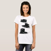 Rustieke Drie Zwarte Trucks Truck Design T-shirt (Voorkant volledig)