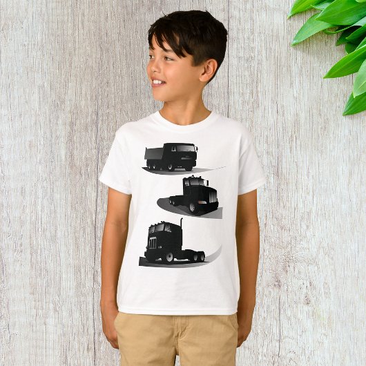 Rustieke Drie Zwarte Trucks  Truck Design T-shirt