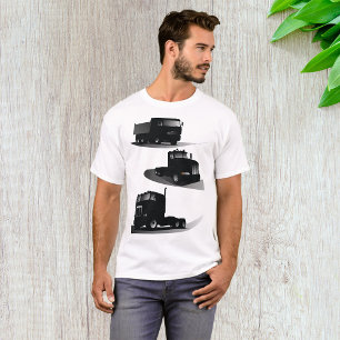 Rustieke Drie Zwarte Trucks  Truck Design T-shirt