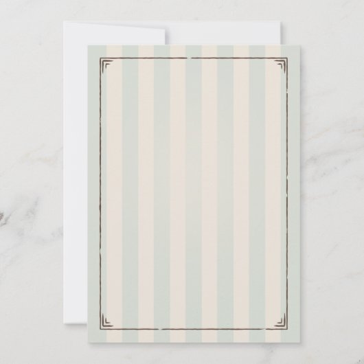 Rustieke  Driewieler Jongen Baby shower Uitnodigin Kaart (Achterkant)