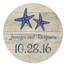 Rustieke Driftwood Nautical Beach Navy Zeesterren