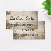 Rustieke  Drink Tickets w / Wood & Leaves Visitekaartjes (Bureau)