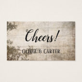 Rustieke  Drink Tickets w / Wood & Leaves Visitekaartjes (Achterkant)