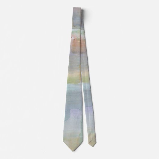 Rustieke Drip Waterverf Print Stropdas (Voorkant)