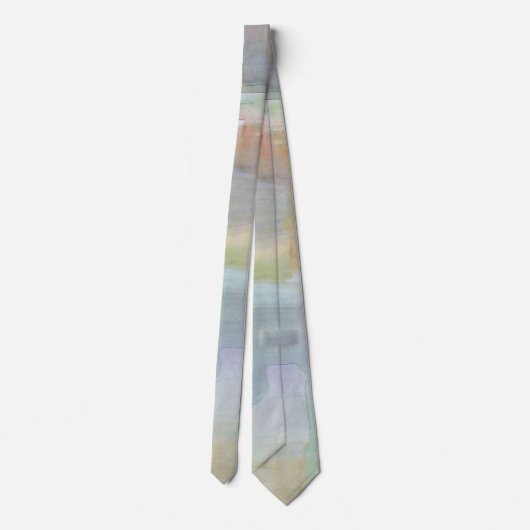 Rustieke Drip Waterverf Print Stropdas (Achterkant)