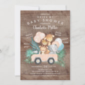 Rustieke Drive Door Oerwoud Dieren Meisjes Baby sh Kaart (Voorkant)