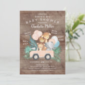 Rustieke Drive Door Oerwoud Dieren Meisjes Baby sh Kaart (Staand voorkant)