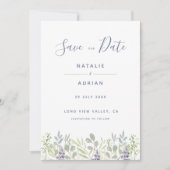 Rustieke dromerige land olijf rozemarijn save the date (Voorkant)