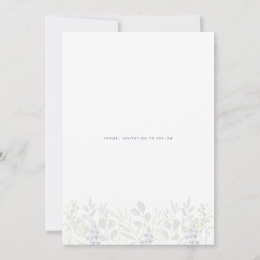 Rustieke dromerige land olijf rozemarijn save the date (Achterkant)