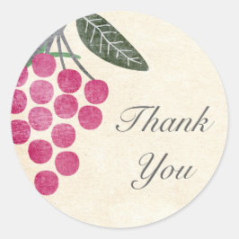 Rustieke druiven Dank u Stickers