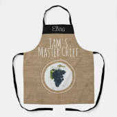  rustieke druivenjam gepersonaliseerd Schort (Voorkant)