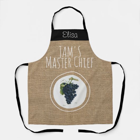  rustieke druivenjam gepersonaliseerd Schort (Voorkant)