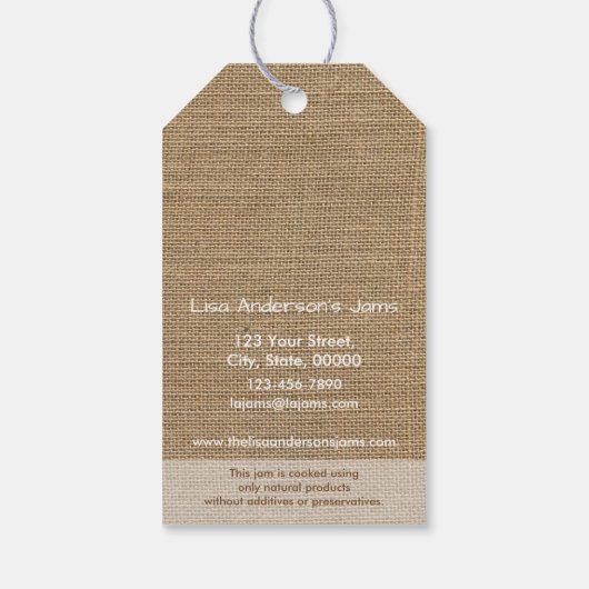  rustieke druivenjam relatiegeschenk label cadeaulabel (Achterkant)