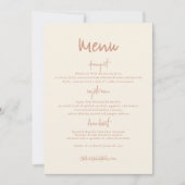 Rustieke Dual Tone omkeerbare bruiloft menu Kaart (Voorkant)