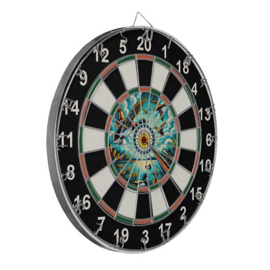 Rustieke Duck Jagen Wall Decor Dartbord (Voorkant Links)