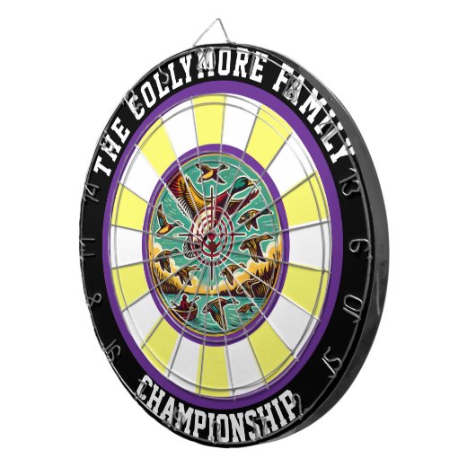 Rustieke Ducks in Sky Design Dartbord (Voorkant Rechts)