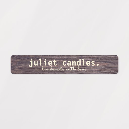 Rustieke Dunne Kaars Tamper-Proof Seal Label (Design 1)