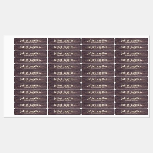 Rustieke Dunne Kaars Tamper-Proof Seal Label (Vel)