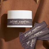 Rustieke Dunne Kaars Tamper-Proof Seal Label