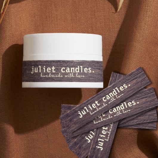 Rustieke Dunne Kaars Tamper-Proof Seal Label