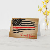 Rustieke dunne rode lijn brandweer brandweerman kaart (Gele Bloem)