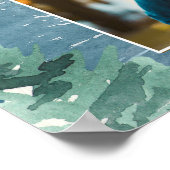 Rustieke Dusky Blue Mountains trouwdag Poster (Hoek)