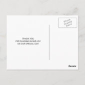 Rustieke Dusty Blue Barn Wood Zonnebloem Dank u Briefkaart (Achterkant)