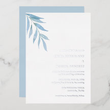 Rustieke Dusty Blue Botanical Elegant Wedding
